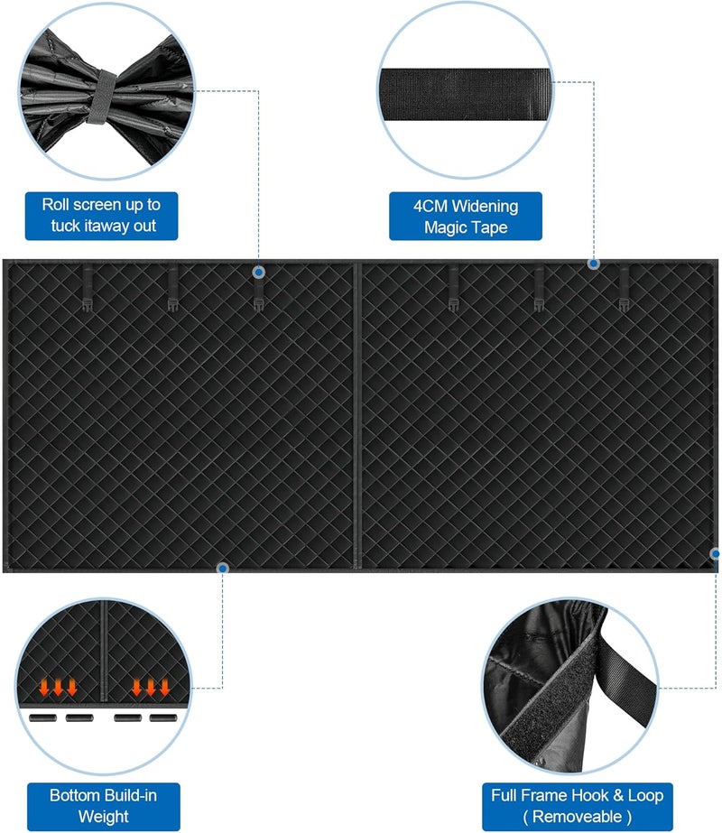 LIAMST Garage Door Screen for Winter，Garage Door Insulation Kit，Magnetic Thermal Insulated Door Curtain, Garage Insulated Door Curtain ， Weatherproof, Windproof, Soundproof(8 * 7Ft) - Image 5